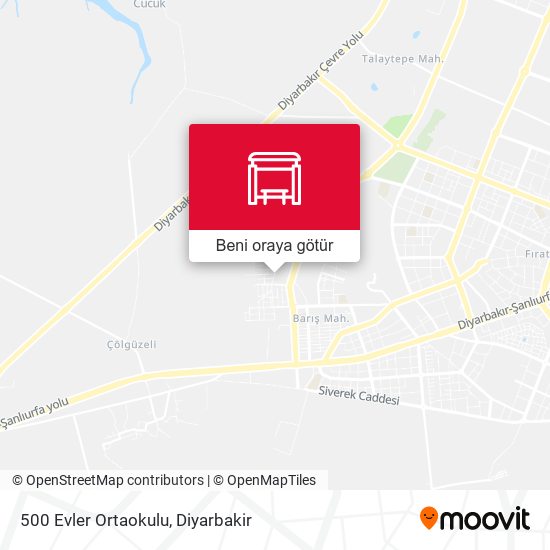 500 Evler Ortaokulu harita