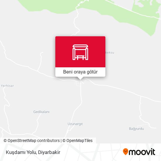 Kuşdamı Yolu harita