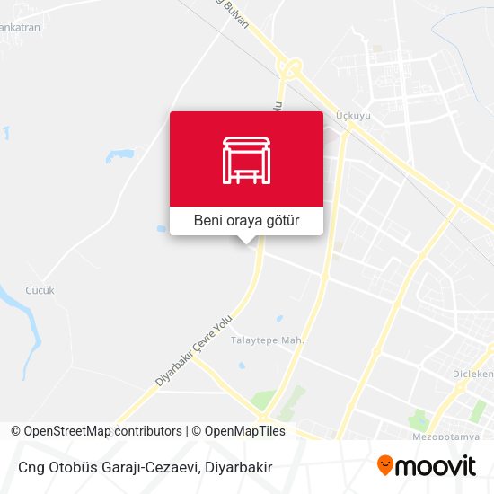 Cng Otobüs Garajı-Cezaevi harita