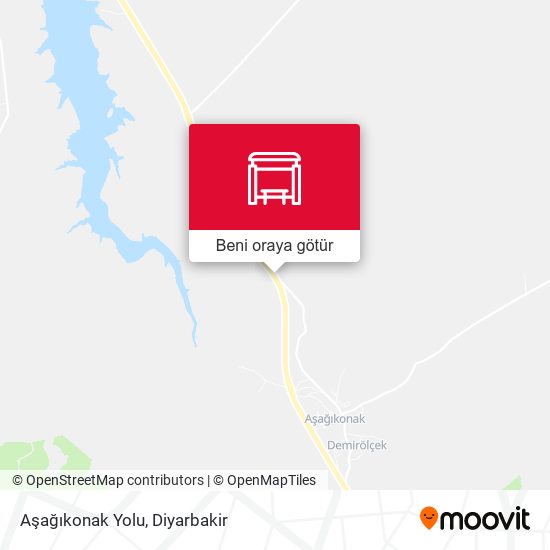 Aşağıkonak Yolu harita