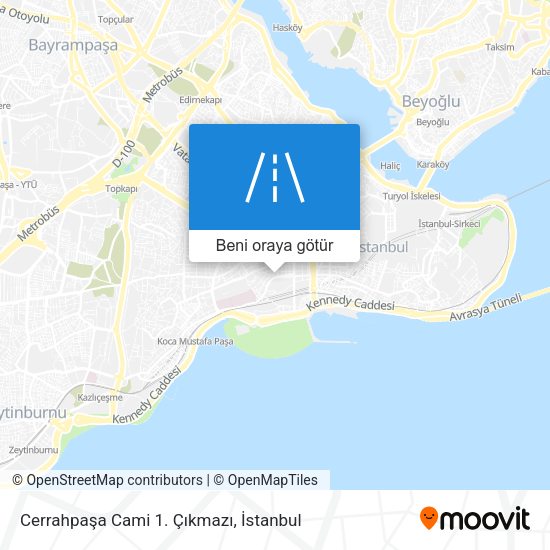 Cerrahpaşa Cami 1. Çıkmazı harita