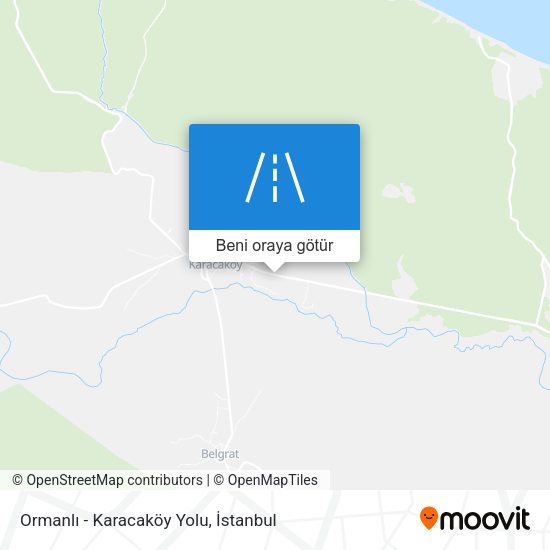 Ormanlı - Karacaköy Yolu harita
