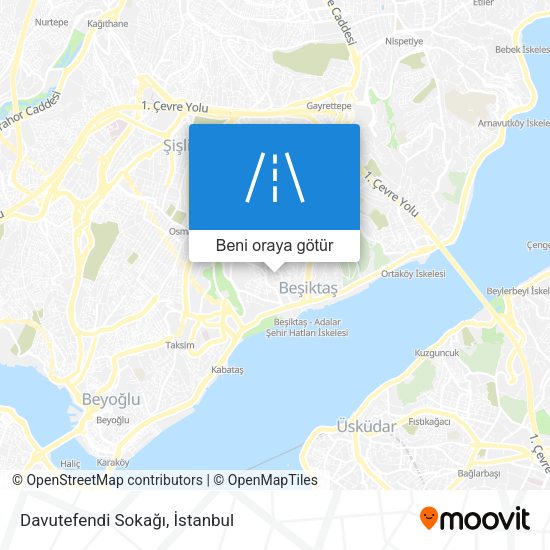 Davutefendi Sokağı harita
