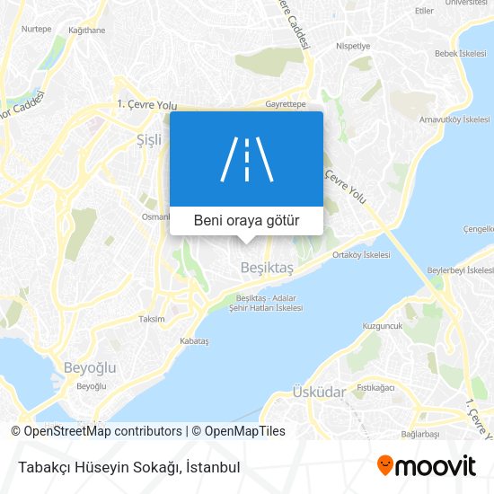 Tabakçı Hüseyin Sokağı harita