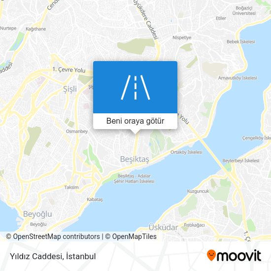 Yıldız Caddesi harita