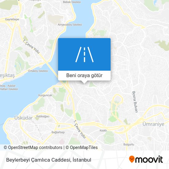 Beylerbeyi Çamlıca Caddesi harita