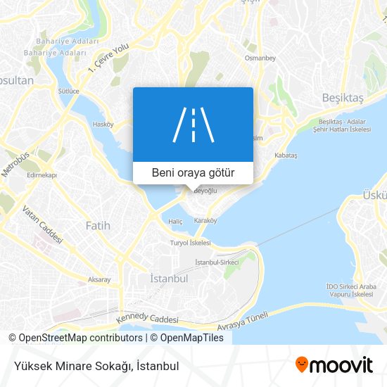 Yüksek Minare Sokağı harita