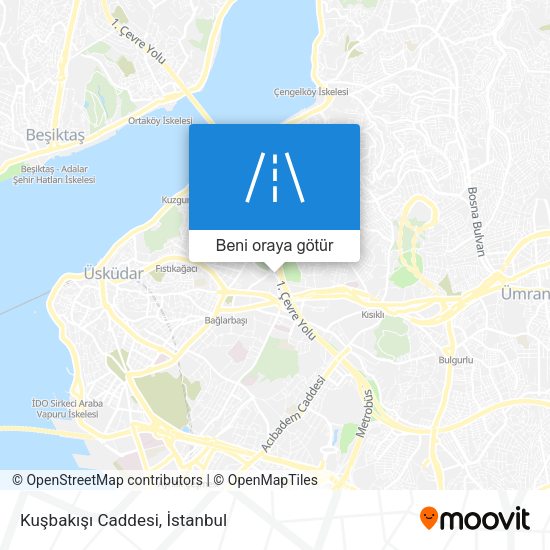 Kuşbakışı Caddesi harita