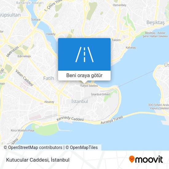 Kutucular Caddesi harita