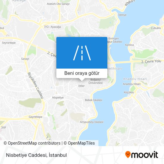 Nisbetiye Caddesi harita