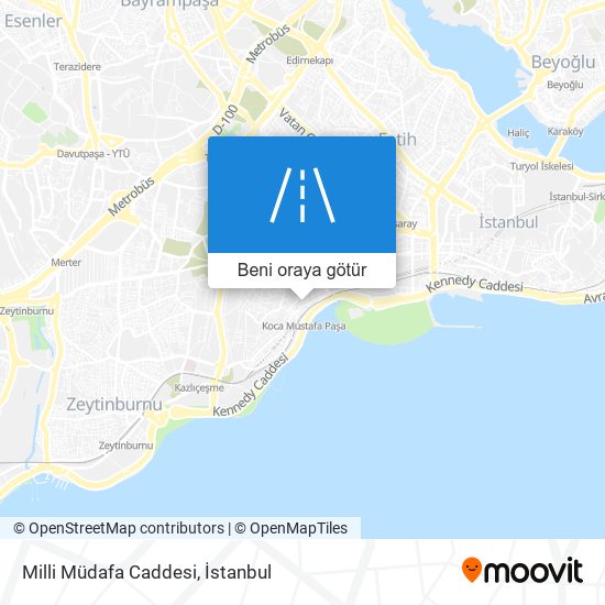 Milli Müdafa Caddesi harita