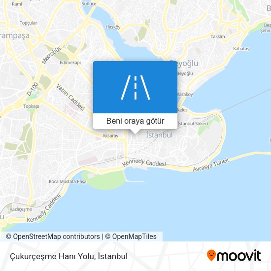 Çukurçeşme Hanı Yolu harita