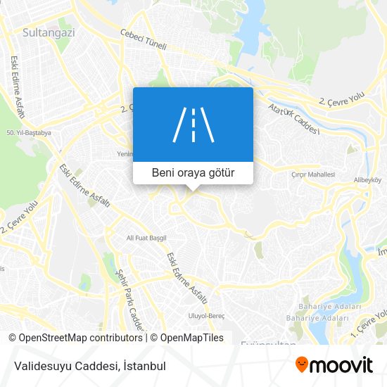 Validesuyu Caddesi harita