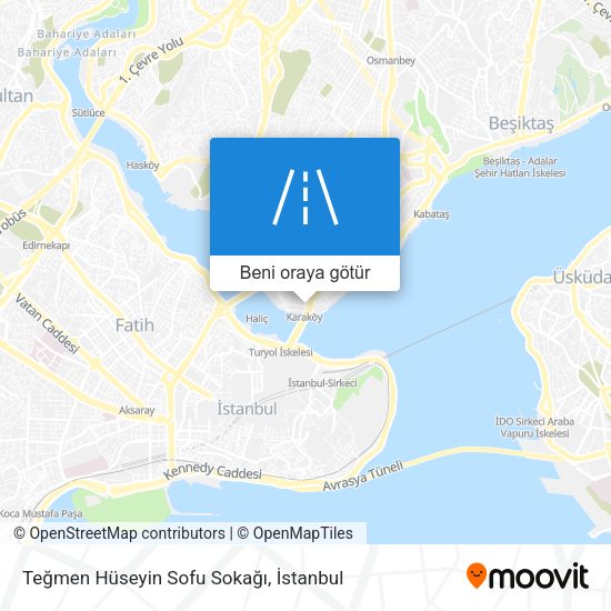 Teğmen Hüseyin Sofu Sokağı harita
