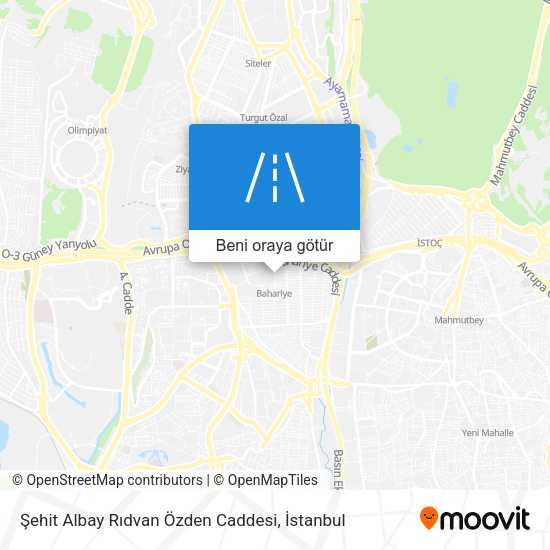 Şehit Albay Rıdvan Özden Caddesi harita