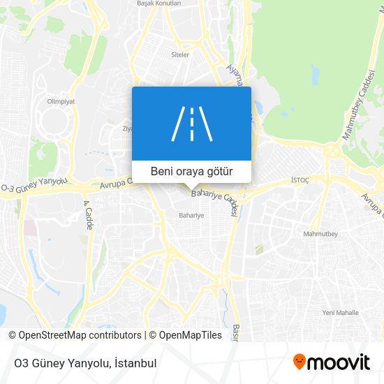 O3 Güney Yanyolu harita