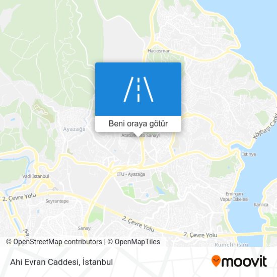 Ahi Evran Caddesi harita