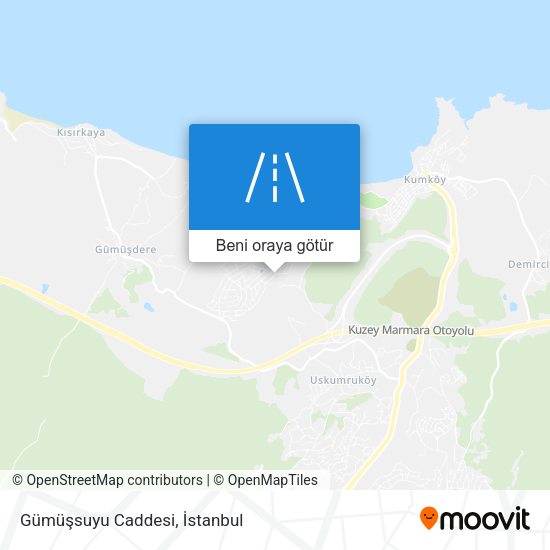 Gümüşsuyu Caddesi harita