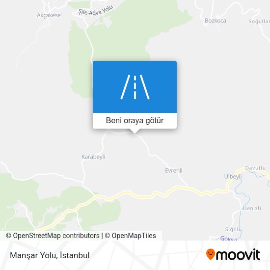 Manşar Yolu harita