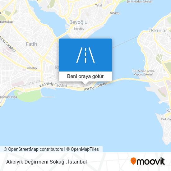 Akbıyık Değirmeni Sokağı harita