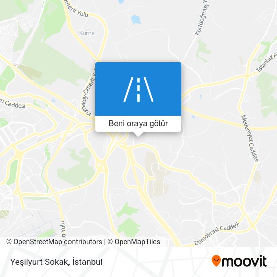 Yeşilyurt Sokak harita