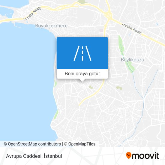 Avrupa Caddesi harita