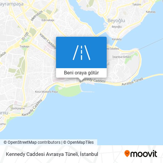 Kennedy Caddesi Avrasya Tüneli harita