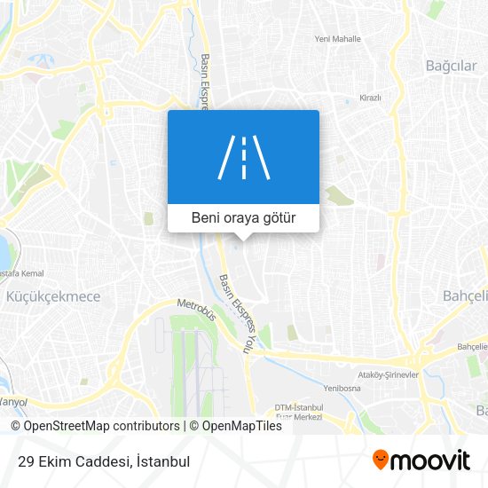 29 Ekim Caddesi harita