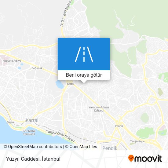 Yüzyıl Caddesi harita
