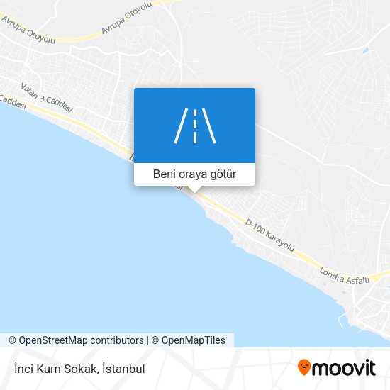 İnci Kum Sokak harita