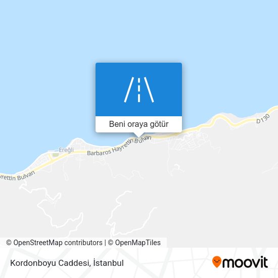 Kordonboyu Caddesi harita