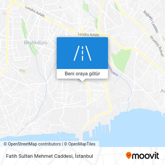 Fatih Sultan Mehmet Caddesi harita
