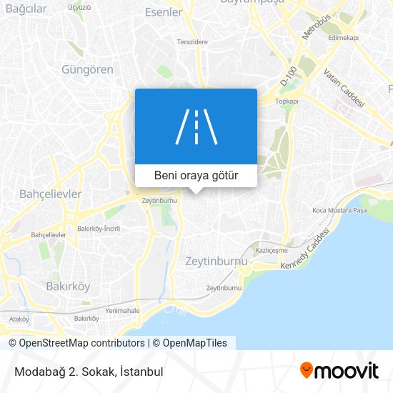 Modabağ 2. Sokak harita