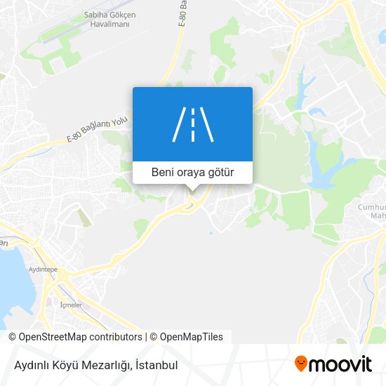 Aydınlı Köyü Mezarlığı harita