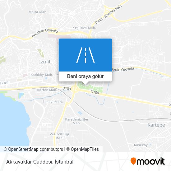 Akkavaklar Caddesi harita