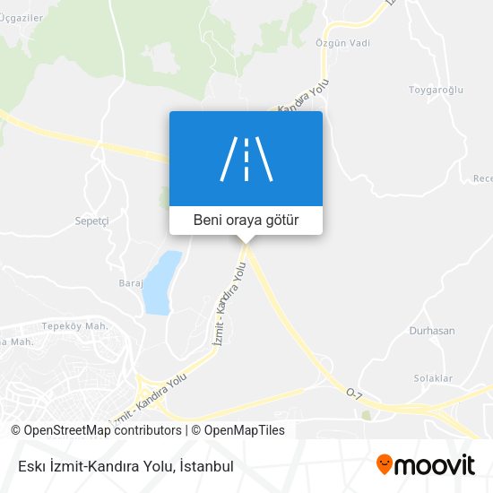 Eskı İzmit-Kandıra Yolu harita