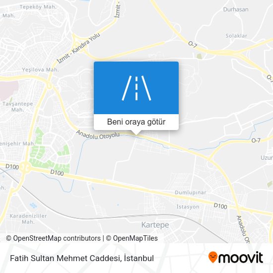 Fatih Sultan Mehmet Caddesi harita