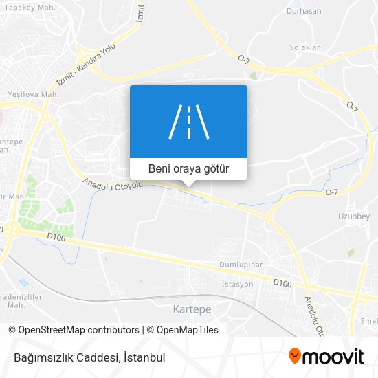 Bağımsızlık Caddesi harita