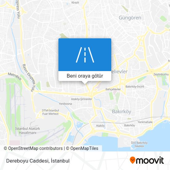 Dereboyu Caddesi harita