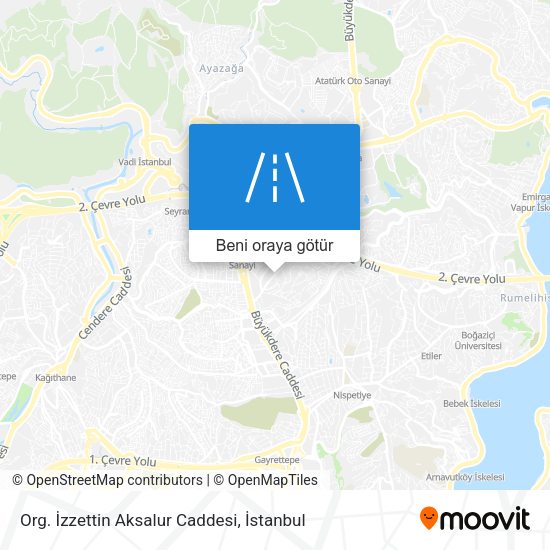 Org. İzzettin Aksalur Caddesi harita