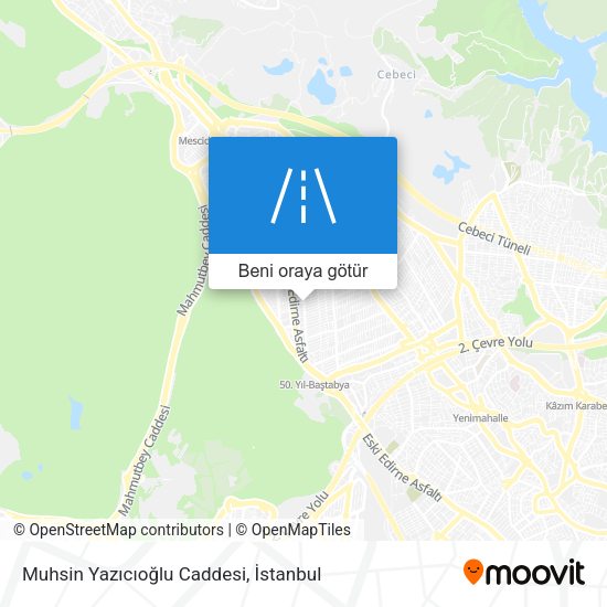 Muhsin Yazıcıoğlu Caddesi harita