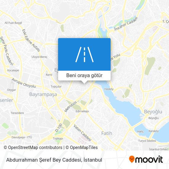 Abdurrahman Şeref Bey Caddesi harita