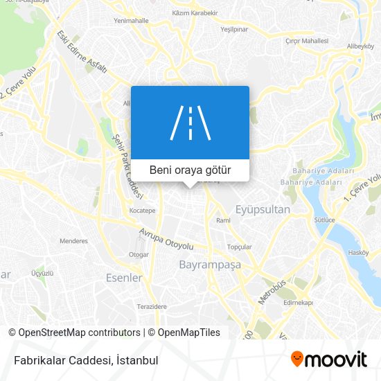 Fabrikalar Caddesi harita