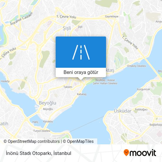 İnönü Stadı Otoparkı harita