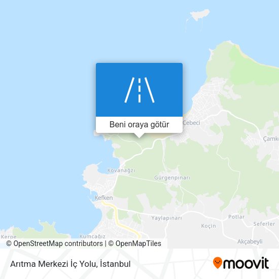 Arıtma Merkezi İç Yolu harita