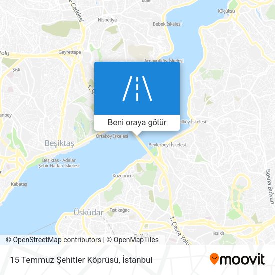 15 Temmuz Şehitler Köprüsü harita