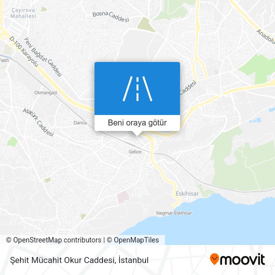 Şehit Mücahit Okur Caddesi harita