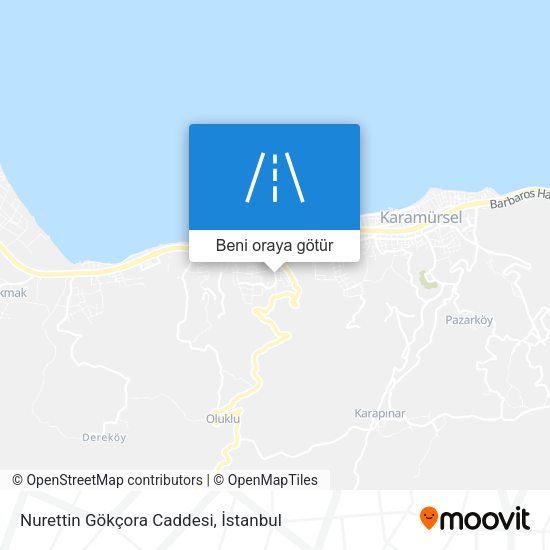 Nurettin Gökçora Caddesi harita