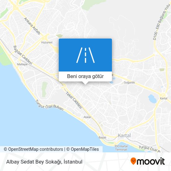 Albay Sedat Bey Sokağı harita