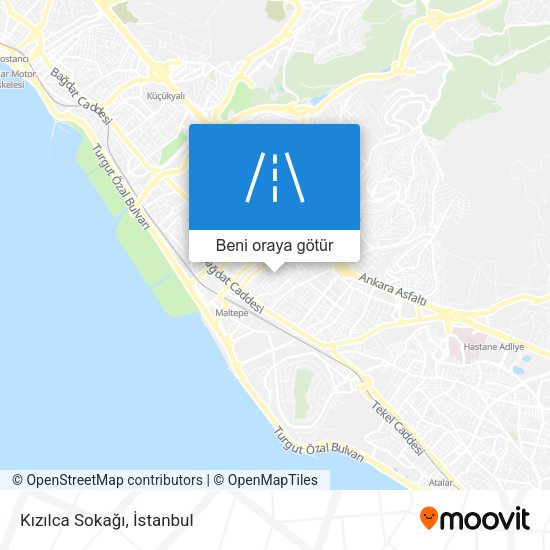Kızılca Sokağı harita
